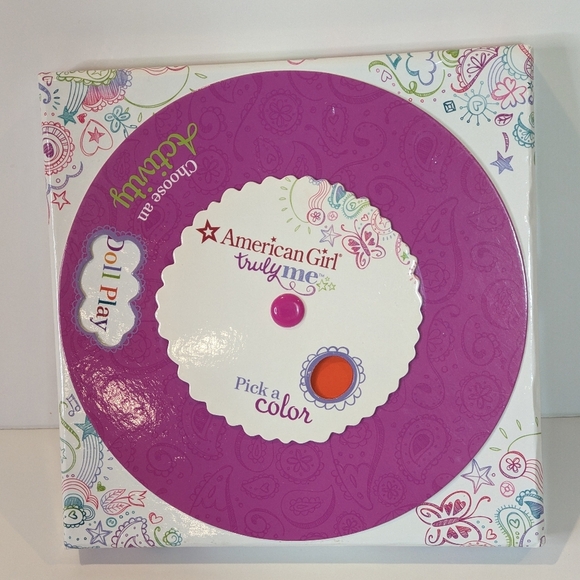 American Girl Truly Me Play Games Activity Wheel Card Box Creative Play 2015 - Picture 1 of 5